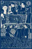 The Death of Chief Phillimon Elifas (blue) by John Muafangejo, linocut, sold May 2021