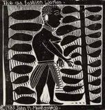 The Old Fashion Woman by John Muafangejo, linocut, sold May 2021