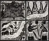 Value of Water by John Muafangejo, linocut, sold May 2021