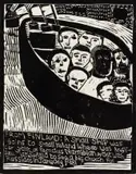 John Muafangejo, From Finland: A Small Ship was Going
