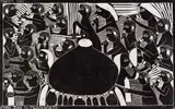 Party Day by John Muafangejo, linocut, sold May 2021