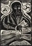 Judge Man by John Muafangejo, linocut, sold May 2021