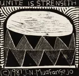 John Muafangejo, Unite is Strengeth (sic)