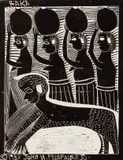 Raka by John Muafangejo, linocut, sold May 2021