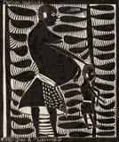 Mother and Child by John Muafangejo, linocut, sold May 2021