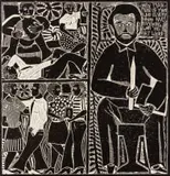 Lonely Man, Man of Man by John Muafangejo, linocut, sold May 2021