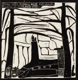 John Muafangejo, Snow was Making Artist Fall Down Twice in Finland, linocut