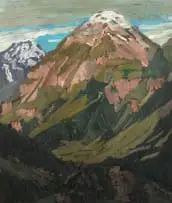 Clément Sénèque, White Mountain, oil on board