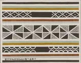 Ndebele Design II by Esther Mahlangu, natural pigments and mixed media on canvas laid down on board, sold May 2021