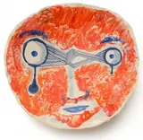 Ruan Hoffmann, Cross Eyed, ceramic earthenware with underglaze and on-glaze enamels