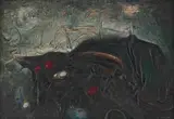 Armando Baldinelli, Abstract Composition, mixed media on board