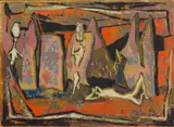 African Figures by Walter Battiss, oil on board, offered May 2021