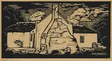 House at Silverton (Nilant 40) by Jacobus Hendrik Pierneef, linocut, sold May 2021
