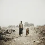 Pieter Hugo, Mallam Umaru Ahmadu with Amita, Abuja, Nigeria, The Hyena Men Series, 2005
