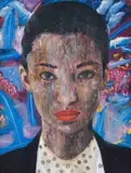 Mustafa Maluka, Normative Position, acrylic on canvas