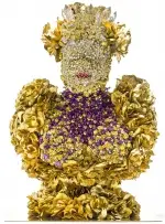 Athi-Patra Ruga, The Ever-Promised Erection, 2016, artificial flowers and mixed media on high-density polyurethane foam core