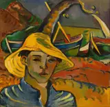 Irma Stern, The Yellow Hat, oil on canvas