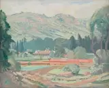 Study for Klipriviersberg, Alberton by Jacobus Hendrik Pierneef, oil on board, sold May 2021