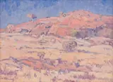 Autumnal Landscape by Jacobus Hendrik Pierneef, oil on board, sold May 2021