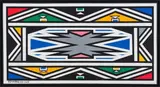 Ndebele Design III by Esther Mahlangu, acrylic on canvas, offered May 2021