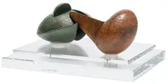 Man and Wife by Edoardo Villa, bronze with a green-brown and copper-coloured patina on a Perspex base, sold May 2021