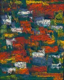 Living Bush by Walter Battiss, 1963, oil on canvas, sold May 2021