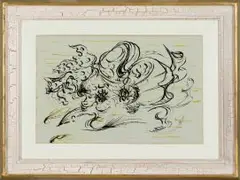 Cecil Higgs, Abstract Composition, ink on paper