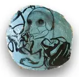 Ruan Hoffmann, Untitled (Blue), ceramic earthenware with coloured porcelain slip and underglaze