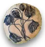 Ruan Hoffmann, Untitled (Flowers), ceramic earthenware with coloured porcelain slip, underglaze and copper oxide