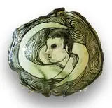 Ruan Hoffmann, Night Swim (Green), ceramic earthenware with coloured porcelain slip and underglaze