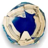 Ruan Hoffmann, Untitled (Collage), ceramic earthenware with coloured porcelain slip, underglaze and blue glass