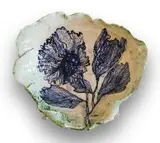 Ruan Hoffmann, Untitled (Flowers), ceramic earthenware with coloured porcelain slip, copper oxide and underglaze