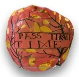 Ruan Hoffmann, Pass the Time, ceramic earthenware with coloured porcelain slip, underglaze and gold lustre