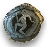 Ruan Hoffmann, Untitled (Figure), ceramic earthenware with coloured porcelain slip, copper oxide and underglaze
