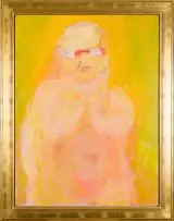 Herman Van Nazareth, Abstract Nude, oil on board
