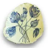 Ruan Hoffmann, Untitled (Flowers), ceramic earthenware with coloured porcelain slip, underglaze and copper oxide