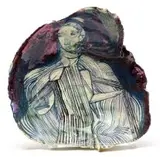 Ruan Hoffmann, The Great Reveal, ceramic earthenware with coloured porcelain slip, underglaze and lustre