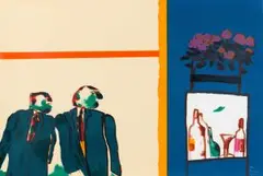 Robert Hodgins, Office Redecoration, hand-printed plate lithograph
