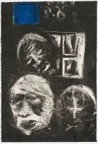 Blue Window by Nelson Makamo, monotype, offered Oct 2019