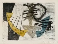 Manolis Calliyannis, Abstract Composition, colour etching