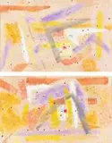 Sam Nhlengethwa, Spring I and II, diptych, mixed media on canvas