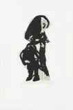 Nose Alone by William Kentridge, 2007, single colour chine collé and lithograph, sold Oct 2019