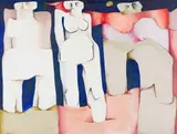 Margaret McKean, Three Figures, oil on canvas