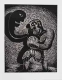 Shadow Boxer by Norman Catherine, linocut, offered Oct 2019