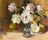 Irmin Henkel, Still Life with Apples, oil on canvas