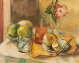 Irmin Henkel, Still Life with Jug and Melon, oil on canvas