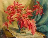 Emily Isabel Fern, Vase of Poinsettias