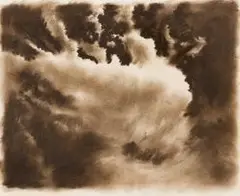 Paul Emsley, Storm Clouds, black chalk on paper