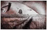 Paul Emmanuel, Road Signs, incised original drawing on exposed colour photographic paper