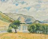 Reginald Turvey, Landscape with Lake and Mountains